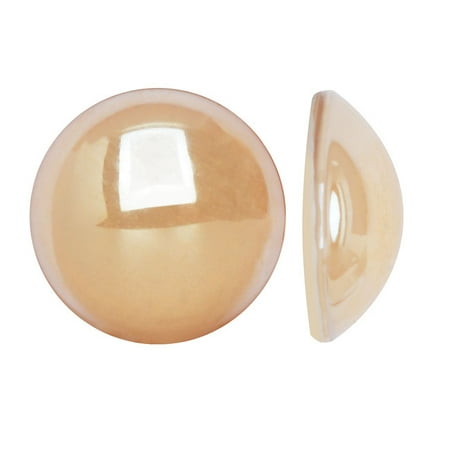Handcrafted Austrian Crystal Pearl - Crystal, #2080 Flatback Hotfix Cabochon Faux Pearls ss16, 50 Pcs, Crystal Golden Shadow HF