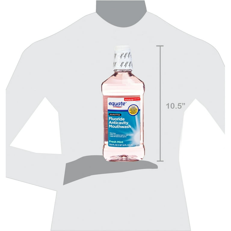 Equate Alcohol-Free Fluoride Anticavity Mouthwash, Fresh Mint 