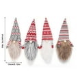 thumbnail image 4 of Bewildely Cubierta de botella de vino de Navidad sin rostro anciano tejido manga rayas sombrero Navidad Toppers hogar comedor fiesta boda Kits de decoración para fiestas Gris rojo, 4 of 6