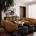 thumbnail image 2 of Jaine Forest Green Loose Mohair Ottoman, 2 of 4