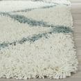 thumbnail image 4 of SAFAVIEH Dallas Logan Geometric Shag Area Rug, Ivory/Light Blue, 6' x 6' Square, 4 of 7