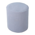 thumbnail image 1 of HEVIRGO Housse de Tabouret Couleur Unie Anti-Poussière Élastique Design de Liaison Polyester Stretch Carré / Rond Footstool Protector Cover pour un Usage Quotidien, 1 of 11