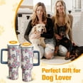thumbnail image 2 of Shih Tzu Gifts for Women Dog Lovers 40 oz Floral Shih Tzu Tumblers with Handle and Straw, Stainless Steel Vacuum Insulated Travel Coffee Mug Cup Water Bottle, 2 of 6
