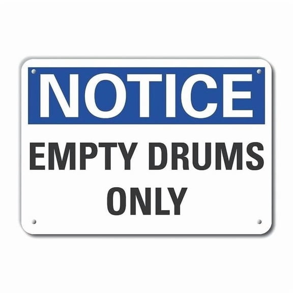 Lyle Rflctv Storage Notice Sign,10x14in,Alum LCU5-0097-RA_14X10