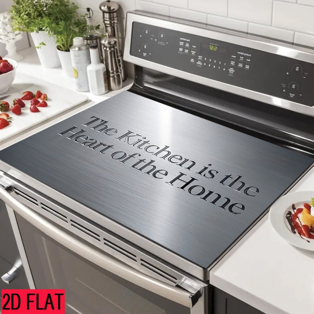 2D flat 1 kitchen stove cover, simple and artistic pattern design, Nordic-style kitchen mat, coffee machine mat, operation counter decoration, the first choice for kitchen gifts. The size is 28.3x20.