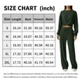 thumbnail image 5 of FIOPHY Womens 2 Piece Lounge Sets Twist Front Cropped Sweatshirt Wide Leg Sweatpant Fall Outfits Sweatsuit Tracksuit, 5 of 5