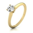 thumbnail image 6 of TimeLe$$ Classics 0.50 Carat Lab Grown 4 Prong Solitaire Round Cut Solitaire Diamond Engagement Ring For Women in 14K Yellow Gold (Ring Size: 8.5), 6 of 6