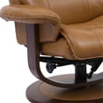 thumbnail image 5 of Pemberley Row Top Grain Leather Brown Reclining Swivel Chair with Ottoman Rectangular 34"W x 38"D x 42"H Unassembled, 5 of 7