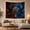 Fire Ice Clash, variant on Dual Elemental Dragons with Glowing Blue Gem Against Swirling Voids, Mystical Fantasy for Fantasy Lovers, Decorative Wall Art, Birthday Gift, Tapestry Wall Hanging for Bedroom and Living Room