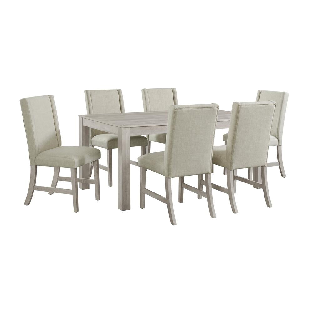 Elements Holmes Rectangular Dining Table in White
