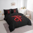 thumbnail image 3 of Feelyou cartoon Western Dragon Bedding Comforter Set 7pcs, Red Watercolor Animal Queen Bedding Sets, Teens Kids Boys Girls Reversible Queen Sheet Sets, Luxury Bedroom Decor, 3 of 8