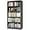 Black Bookcase - 66"h, variant on 66" Tall Metal Bookcase, 5 Shelf Black Bookcase with Adjustable Shelves, Large Bookshelves and Bookcases, Modern Book Shelf Storage Organizer for Living Room, Home Office, Library (Black)