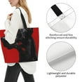 thumbnail image 3 of Easygdp Black Dog Red Background Bolsas Tote para Mujer, Bolsos de Hombro para Viaje, Bolsos de Mano de Gran Capacidad para Compras y Trabajo, 3 of 8