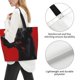 thumbnail image 3 of Balery Black Dog Red Background Bolsa Tote Estilo Estético con Cremalleras, Bolsa de Hombro, Bolsa de Compras Grande y Plegable, 3 of 8