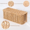 thumbnail image 2 of Natural Set (L+M) Rattan Style Cable Management Box for Desk, TV, PC, Router, 2 of 9