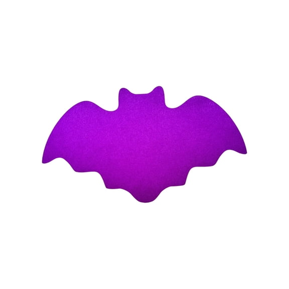 Halloween Pet Feeding Mat Placemat for Cats and Dogs - Durable Easy-to-Clean Dining Mat for Spooky Seasonal Mealtime, Non- Waterproof Bat Design - Purple