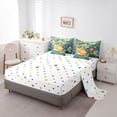 thumbnail image 5 of Homewish Cute Cartoon Fox 7-Piece Bedding Comforter Set,Purple Flower Lavender King Bedding Sets,Rustic Floral Bed Sheets For Girls Boys,Ultra Soft Home Decor Reversible, 5 of 8