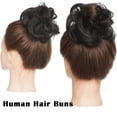 thumbnail image 3 of SEGO Messy Human Hair Bun Extensions Straight/Curly Hair Bun Hairpiece for Updo Style Chignon for Women Donut Ponytail, 3 of 8