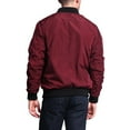 thumbnail image 4 of Victorious Men's Lightweight Contrast MA-1 Bomber Flight Jacket JK752 - Burgundy - Small, 4 of 7