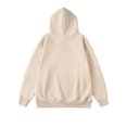 thumbnail image 3 of ZCFZJW Retro Hooded Sweatshirts for Men Big and Tall Regular Fit Casual Long Sleeve Solid Color Hoodie Outwear Coat Tops with Pockets Beige XXL, 3 of 3