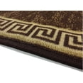 thumbnail image 4 of Custom Size Runner Rug Bordered Greek Key Meander Brown Roll Runner Rug Choice of Your&nbsp;Length by feet&nbsp;Slip Resistant Latex Back Cut to Size Rug Runners Customize in USA Facility, 4 of 8
