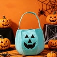 thumbnail image 5 of Halloween Pumpkin Candy Treat Bags for Party Supplies - Soft Cloth Candy Bucket Holders for Kids Toddlers Trick or Treating - Handheld Halloween Pumpkin Bags for Trunk or Treat Party Favors, 5 of 7