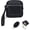 Black, variant on Square Leather Mini Card Wallet Coin Purse, Portable Small Zipper Change Pouch with Wrist Strap & Key Ring for Women (Orange)