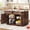 Walnut, variant on ChicZhiNest 47.2" Kitchen Island with Storage, Faux Marble Countertop Coffee Bar Station, 2 Drawers & Adjustable Shel