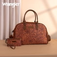 thumbnail image 4 of Wrangler Women Large Travel Duffel Bag Floral Print Weekender Handbag with Detachable Strap, Brown, 4 of 5