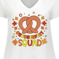 thumbnail image 4 of Inktastic Oktoberfest Squad Fall Leaves Pretzel Women's Plus Size V-Neck T-Shirt, 4 of 5