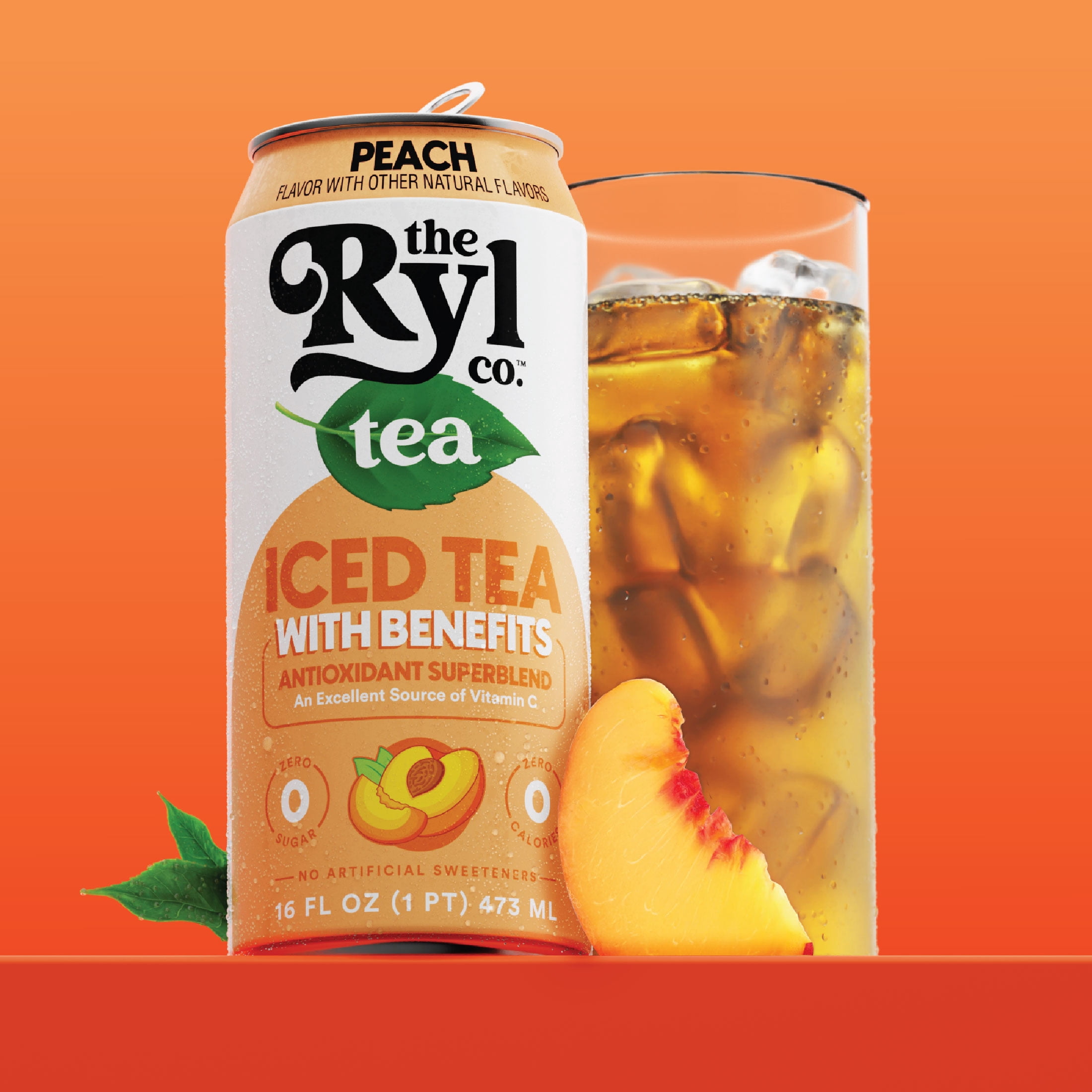 Ryl Tea Variety Pack 16oz 12ct (Peach, Raspberry, Watermelon, Green Citrus)