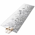 thumbnail image 2 of Runner Rug 2 x 6 Ft, Grey Wildflowers Washable Non-Slip Floor Mat for Kitchen Hallway/Entryway, Modern Spring Floral Butterfly Plant Long Kitchen Runner Area Rugs for Living Room, Low-Profile, 2 of 7