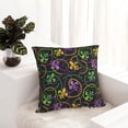 thumbnail image 6 of Pofeuu Mardi Gras6 Print Double-sided plush pillowcase Square Throw Pillow Covers Pillows Cover for Living Room Bedroom Sofa Couch Cushion Cover（No pillow core）-20"x20", 6 of 7