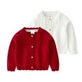 thumbnail image 2 of Chenyin 6M-3T Girls Boys Cardigan Knit Sweaters for Toddler Baby Cotton Knitting Top Newborn Long Sleeve Cardigan Jacket Coat Outwear for Spring Fall, 2 of 9