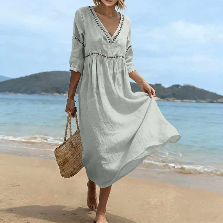 elan crochet dress Square Neck Swim Cover Up - White Clay Enjoy the warm weather A-Line Satin Velvet Blue Size:8/40 cf-color-marigold