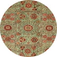 thumbnail image 1 of Ahgly Company Indoor Round Abstract Copper Green Abstract Area Rugs, 6' Round, 1 of 6