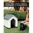 thumbnail image 2 of RED VELVET Casa Perro Casetas de Plástico Exteriores, Resistente al Agua y Clima,Fácil de Montar, Jardín, Patio y Exterior (Gris, Mediana), 2 of 6
