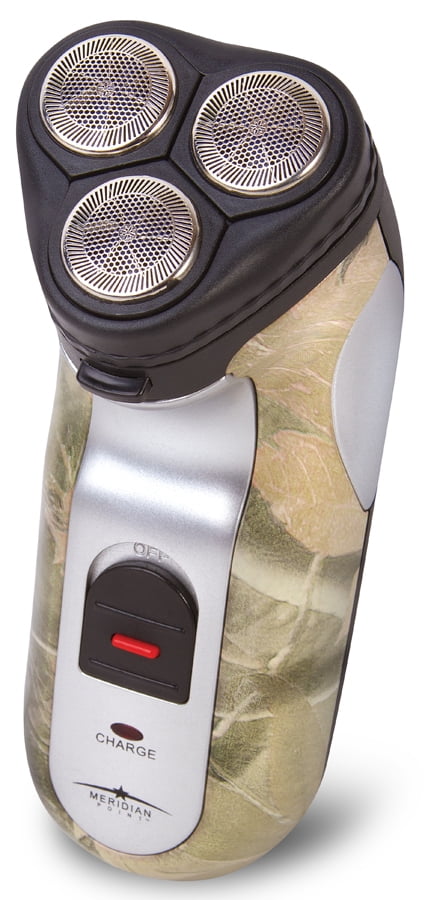Camouflage Rechargeable Electric Shaver Hair Removal With 3 Pivoting Heads