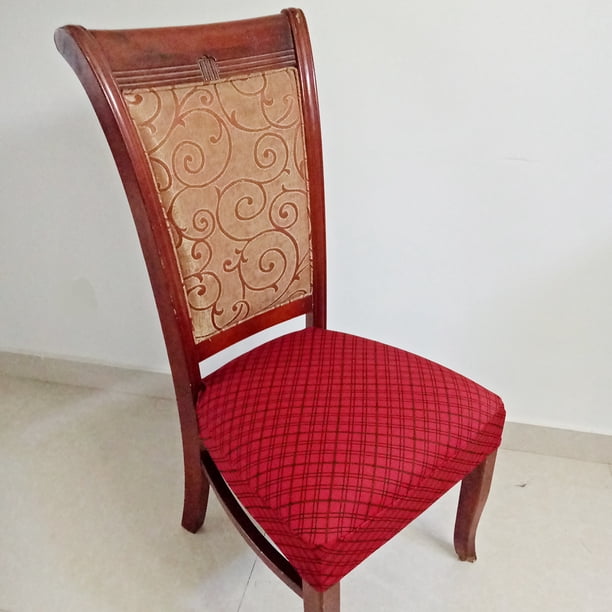 Jacquard Stretch Amrchair Funda lón, Poliéster Y Spandex Cojín para Asiento Sofá Sofá Funda para Sofá Funda , Funda Protectora para Vino rojo perfecl Cubierta de asiento de silla de comedor