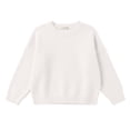 thumbnail image 2 of AUDeals Girls Sweater, Toddler Girls Fuzzy Fluffy Crewneck Knit Pullover, Plush Soft Cozy Loose Casual Knitted Sweater for Kids Girls (White, 11-12 Years), 2 of 4