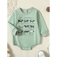 thumbnail image 3 of Bagilaanoe Newborn Baby Girl Oversized Romper Sweatshirt Long Sleeve Bodysuits Print Pullover 3M 6M 12M 18M Infant Casual Tee Tops, 3 of 9