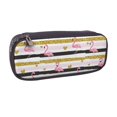 thumbnail image 2 of Lsque Gold Glittering Hearts and Flamingos Printed Big Capacity PU Leather Pencil Case Large Pencil Pouch Stationery Pen Bag Pencil Holder for Teen, 2 of 6
