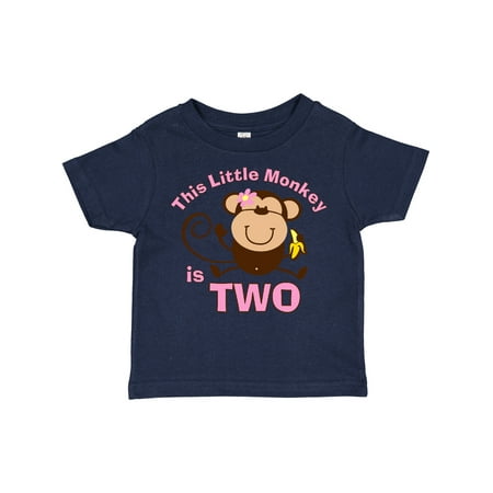 

Inktastic Little Monkey Girl 2nd Birthday Gift Toddler Toddler Girl T-Shirt