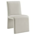 thumbnail image 2 of Emory Upholstered Performance Velvet Dining Side Chair in Alabaster, 2 of 9