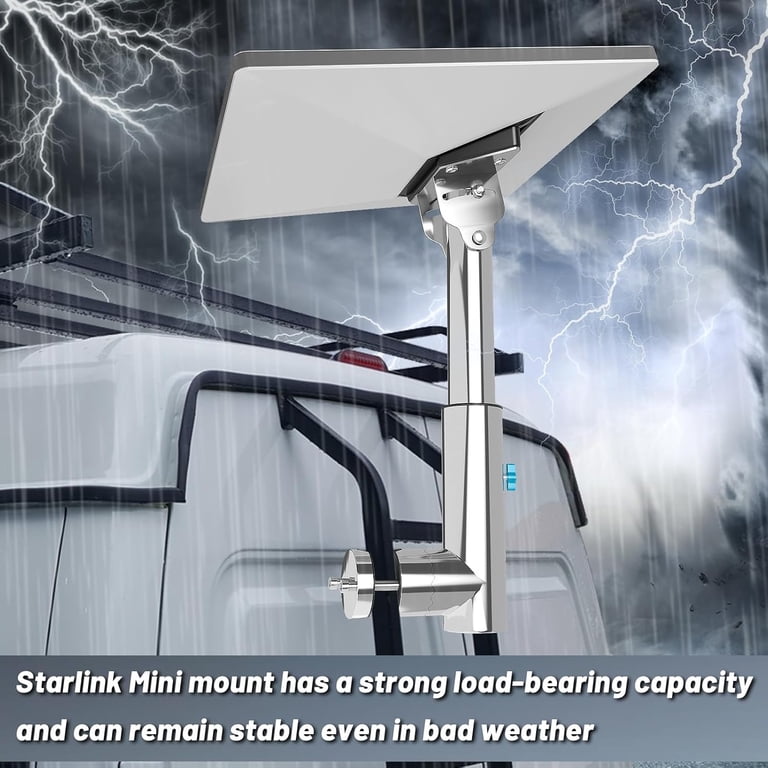 Starlink RV Ladder Mount Bracket - Fits Gen 3 & Mini, Clamp For 0.8-1.97" Poles