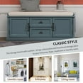thumbnail image 7 of Wulawindy Storage Bench with 2 Drawers and 2 cabinets, Shoe Bench with Removable Cushion for Living Room, Entryway, 7 of 7