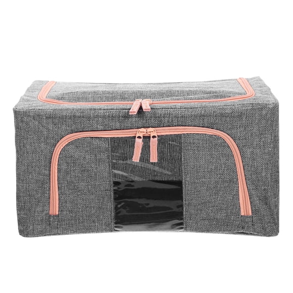 PENIKOKO Bacs de Rangement pour Vêtements Gris en Coton Ouverture et Fermeture Faciles 1 Pce