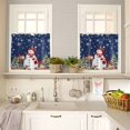 thumbnail image 4 of Navy Blue Christmas Snowman Kitchen Curtains and Valances Set, Xmas Tree Elk Balls Snowflake Rod Pocket Window Valance Window Curtain Panels for Living Room Bedroom Laundry, 27.5x36in, 3 Pieces, 4 of 7