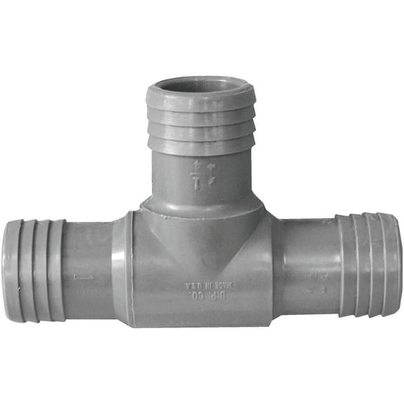 Boshart Hose Tee Plastic - Tee Fitting - 1/4 In, Gray