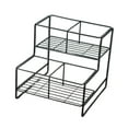 thumbnail image 3 of Organizador de Jarabes de Café Soporte de Botellas Estante de Metal de Dos Niveles Estante para Condimentos y Dispensador de Jarabes Fabricado en, 3 of 7